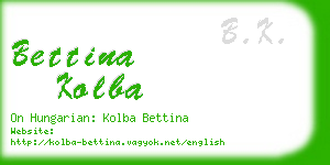 bettina kolba business card